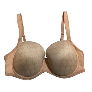 Soma Stunning Support Geo Lace Full Coverage Bra 34DD Peach
